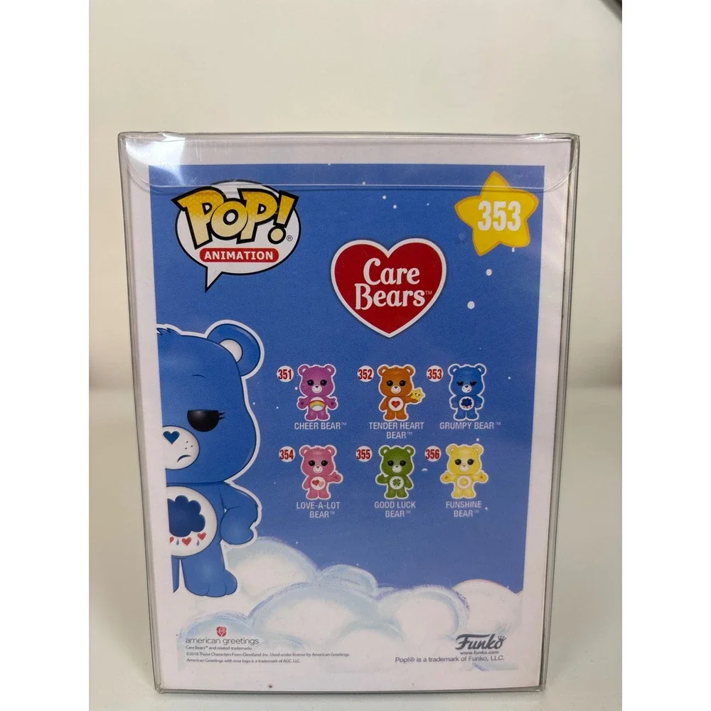 Funko Pop Care Bears Grumpy Bear 353 Flocked BoxLunch Exclusive Vinyl Protector